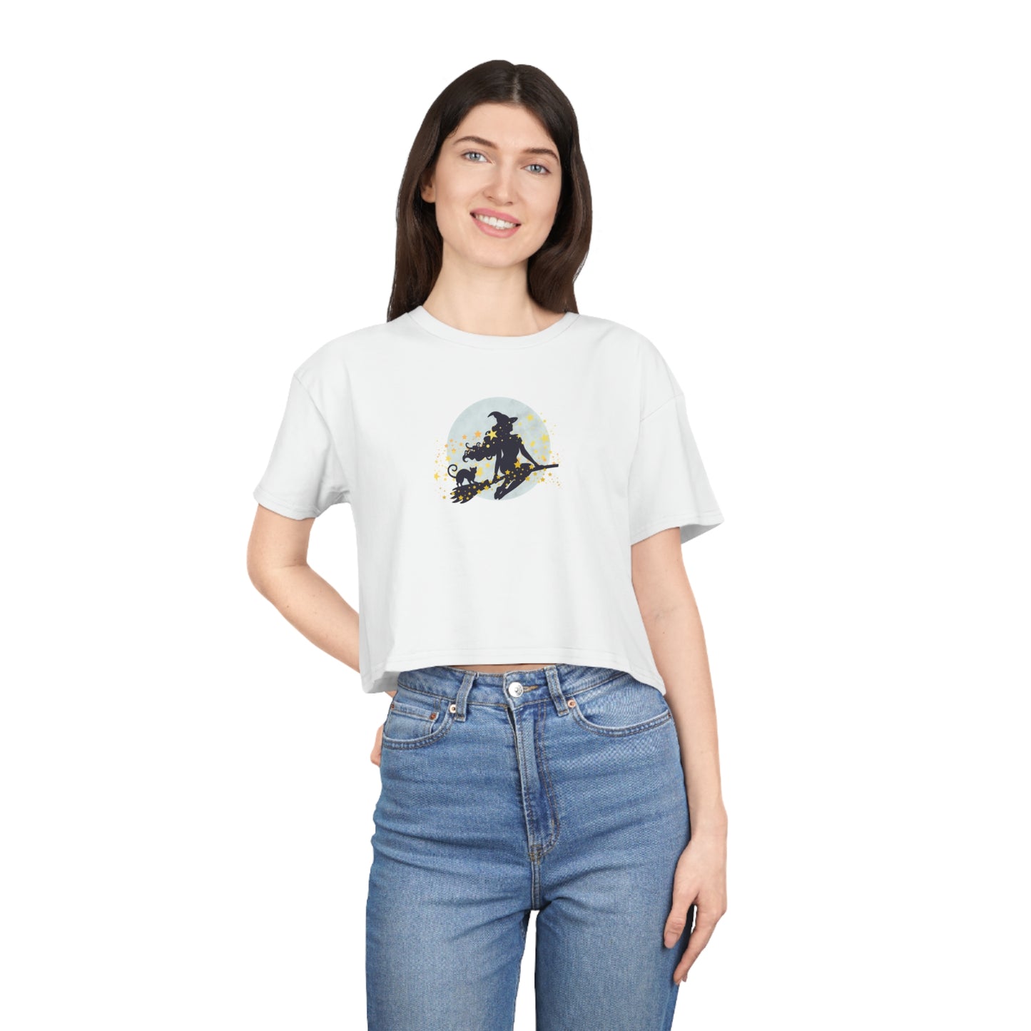 Flying Witch Crop Tee