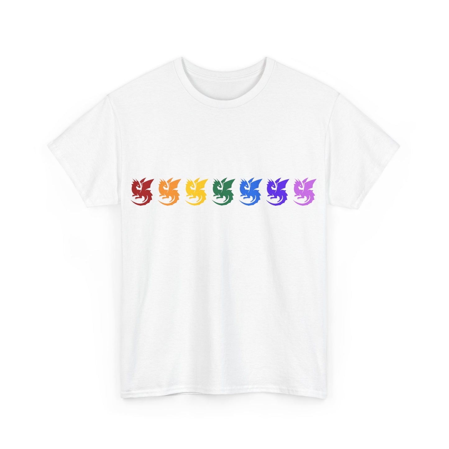 Rainbow Dragons Unisex Heavy Cotton Tee