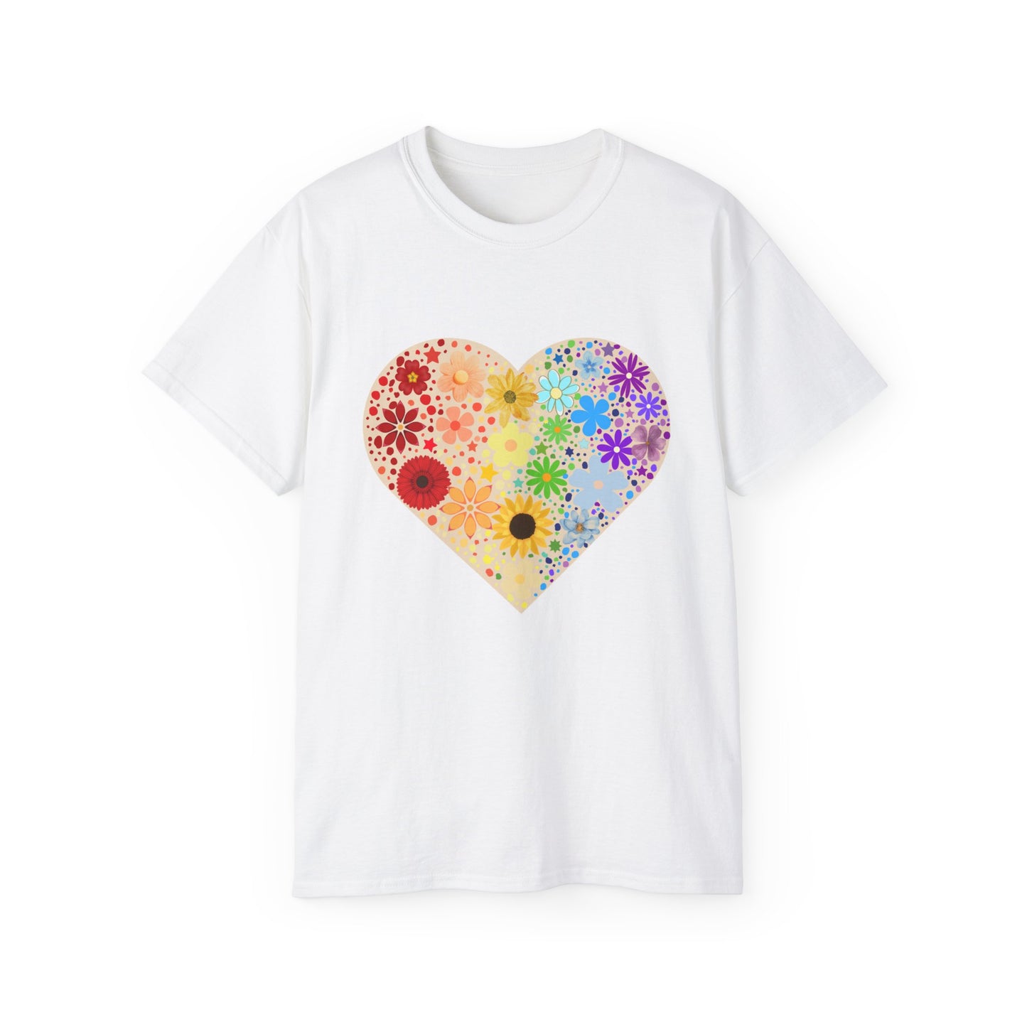 Flower Heart Unisex Ultra Cotton Tee