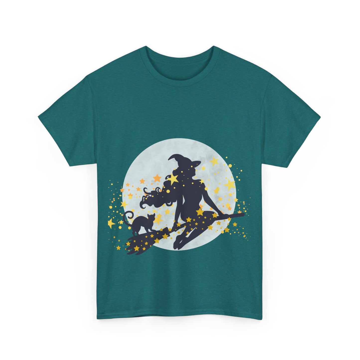 Flying Witch Unisex Heavy Cotton Tee