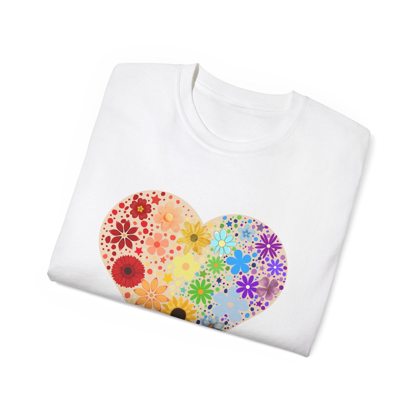 Flower Heart Unisex Ultra Cotton Tee