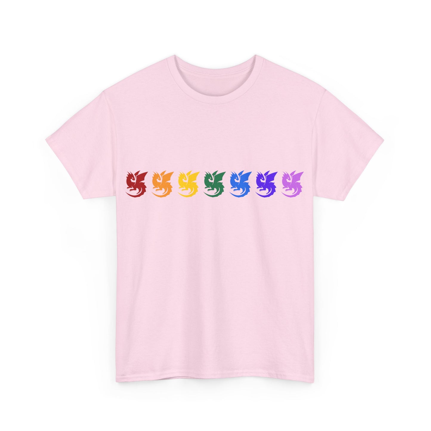 Rainbow Dragons Unisex Heavy Cotton Tee