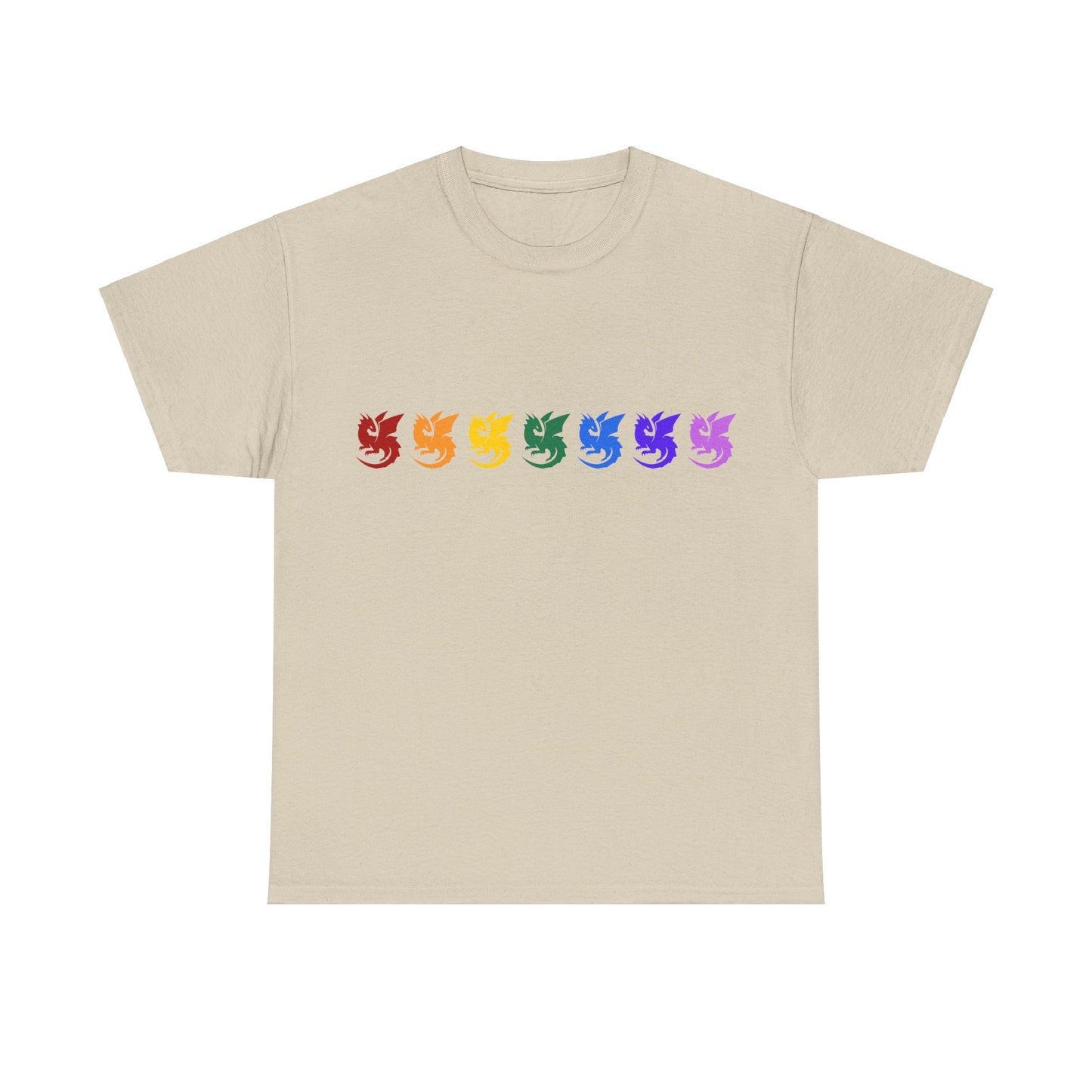 Rainbow Dragons Unisex Heavy Cotton Tee