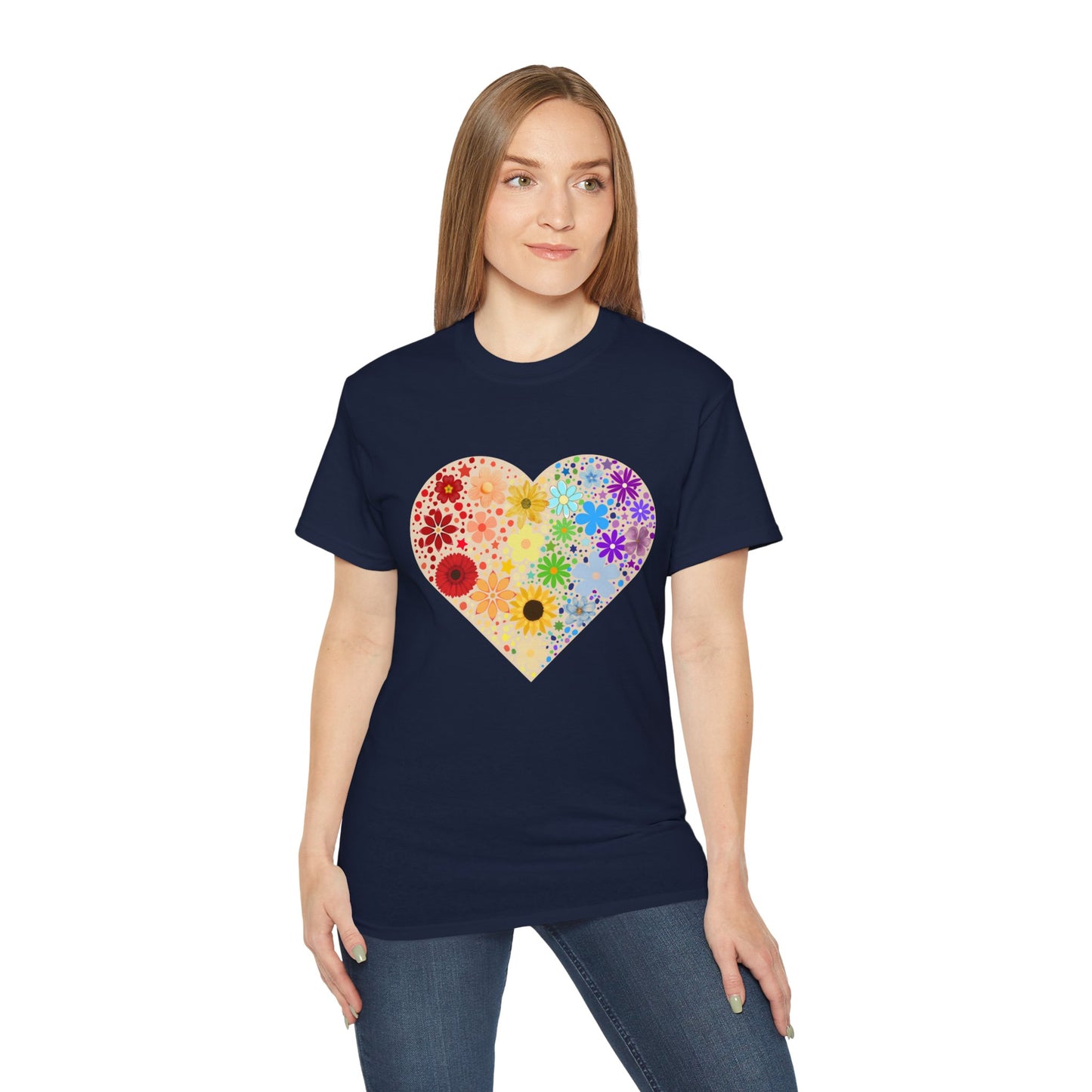 Flower Heart Unisex Ultra Cotton Tee