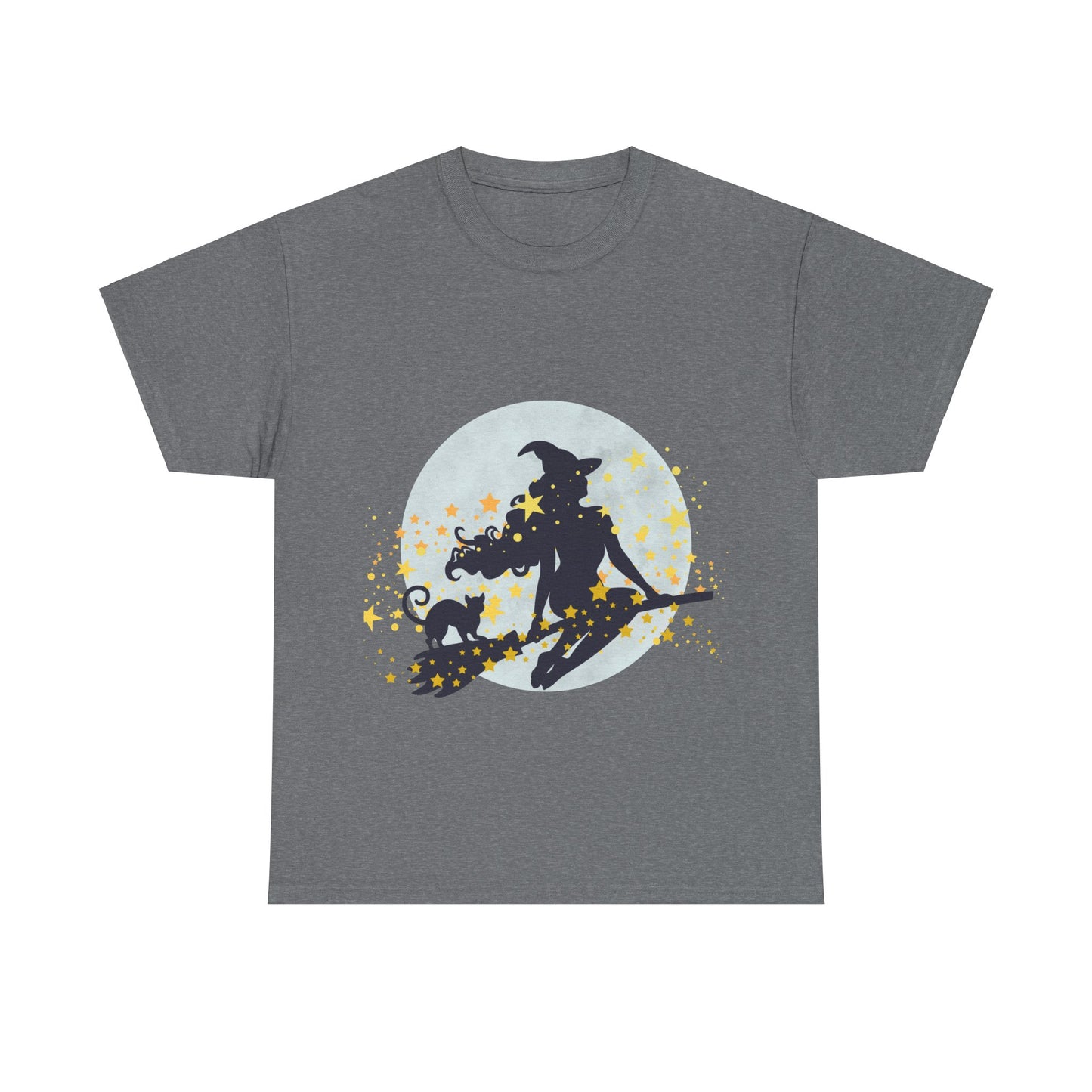 Flying Witch Unisex Heavy Cotton Tee