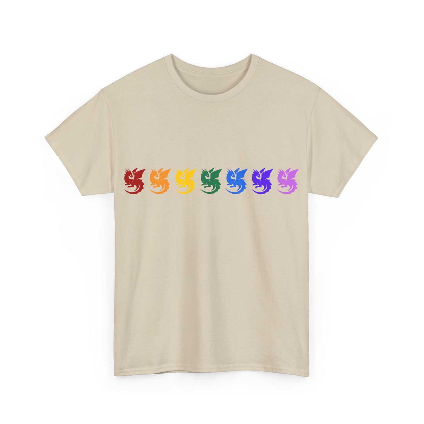 Rainbow Dragons Unisex Heavy Cotton Tee