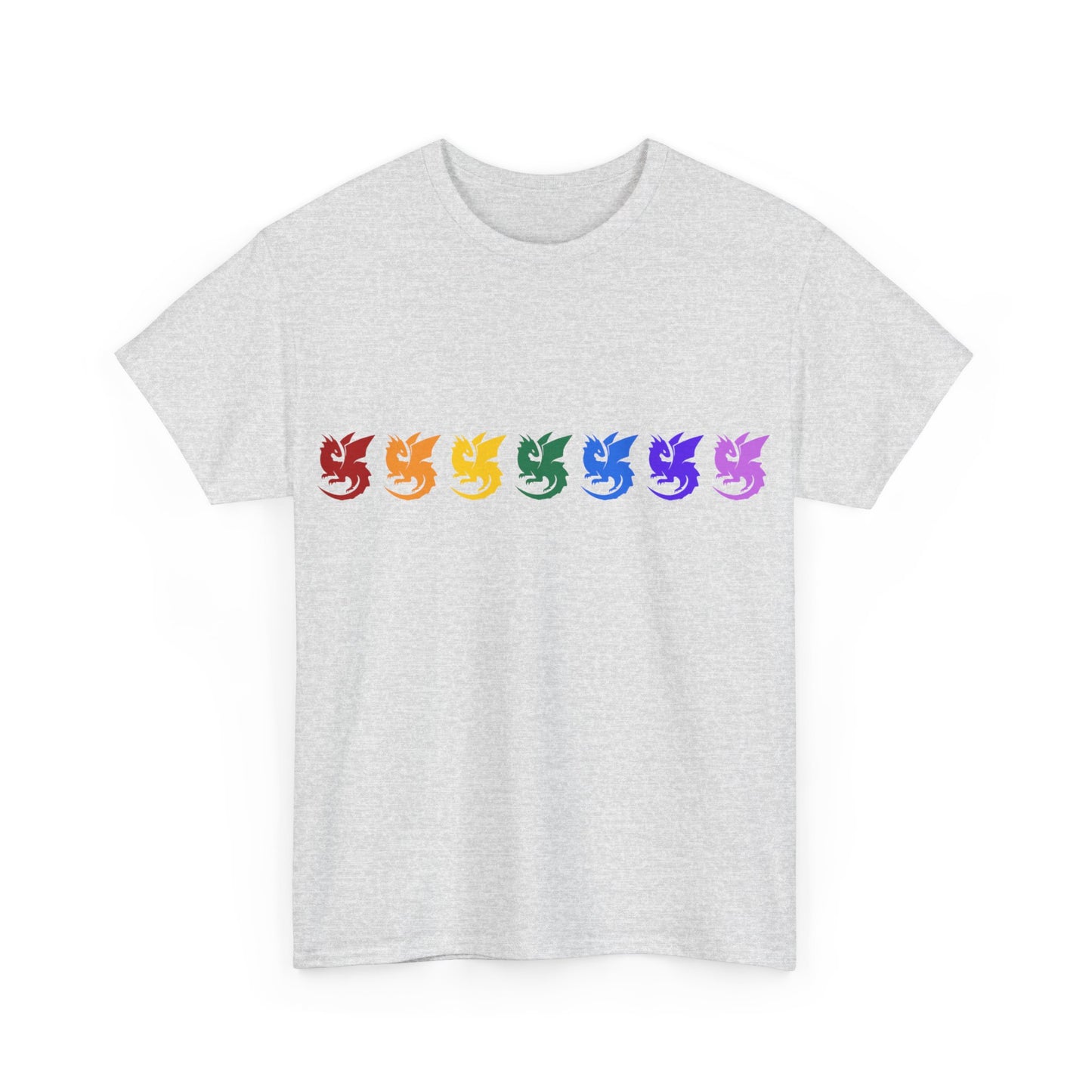 Rainbow Dragons Unisex Heavy Cotton Tee