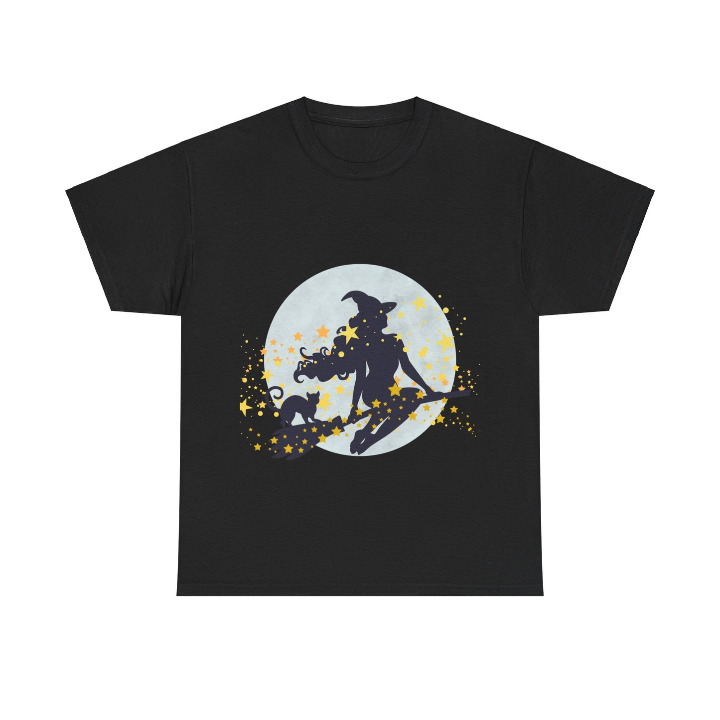 Flying Witch Unisex Heavy Cotton Tee