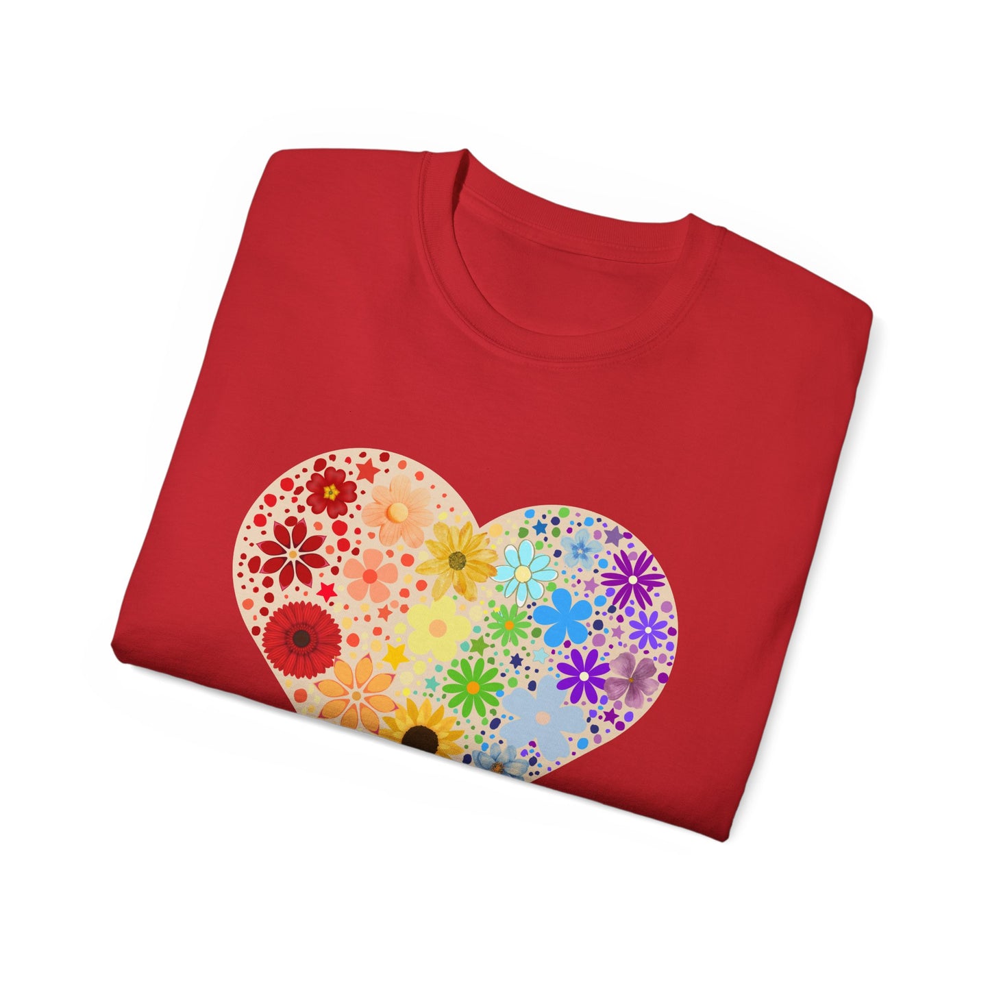 Flower Heart Unisex Ultra Cotton Tee