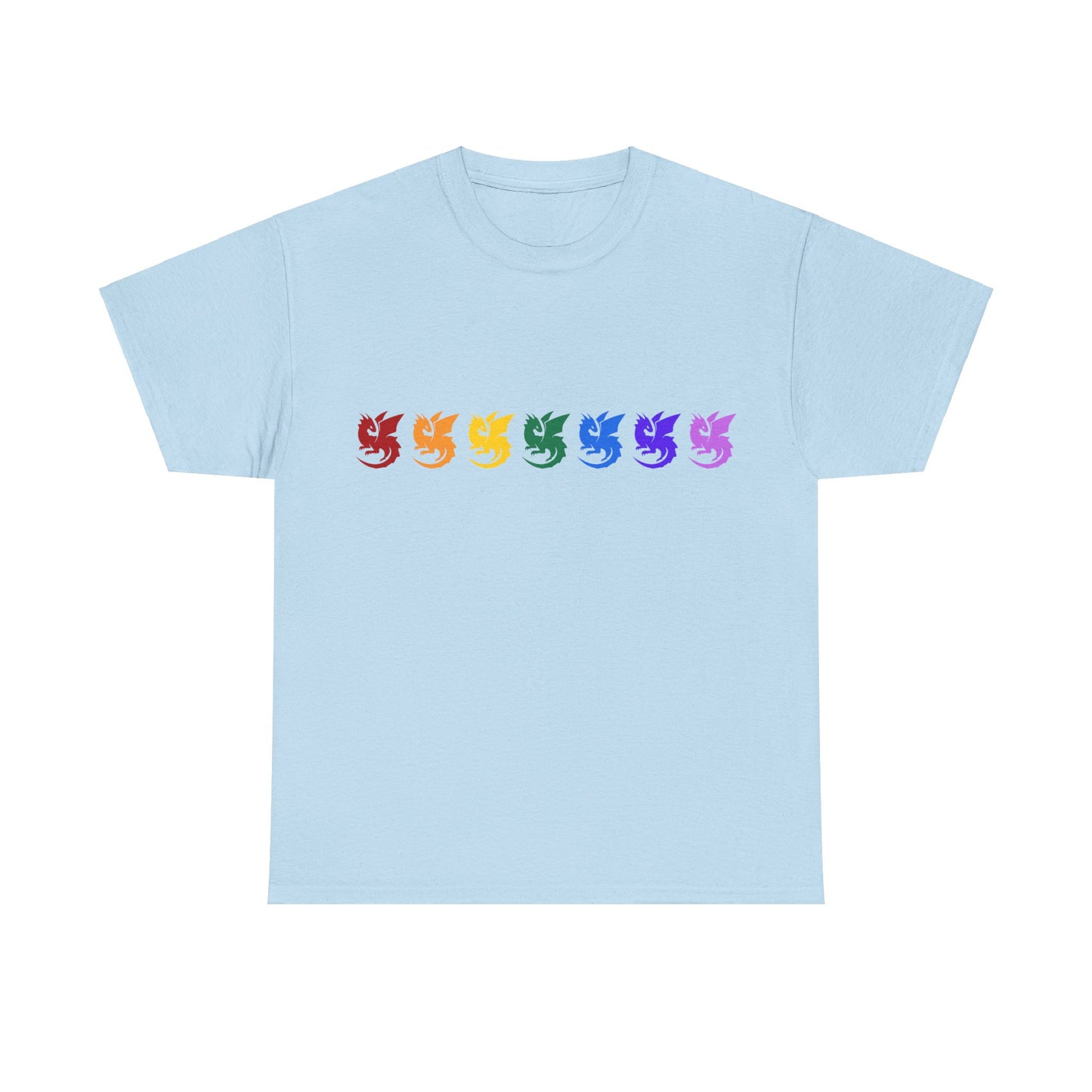 Rainbow Dragons Unisex Heavy Cotton Tee