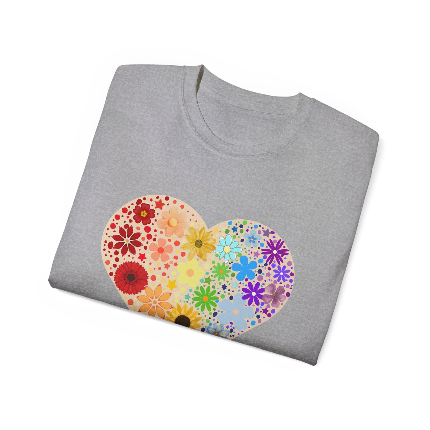 Flower Heart Unisex Ultra Cotton Tee