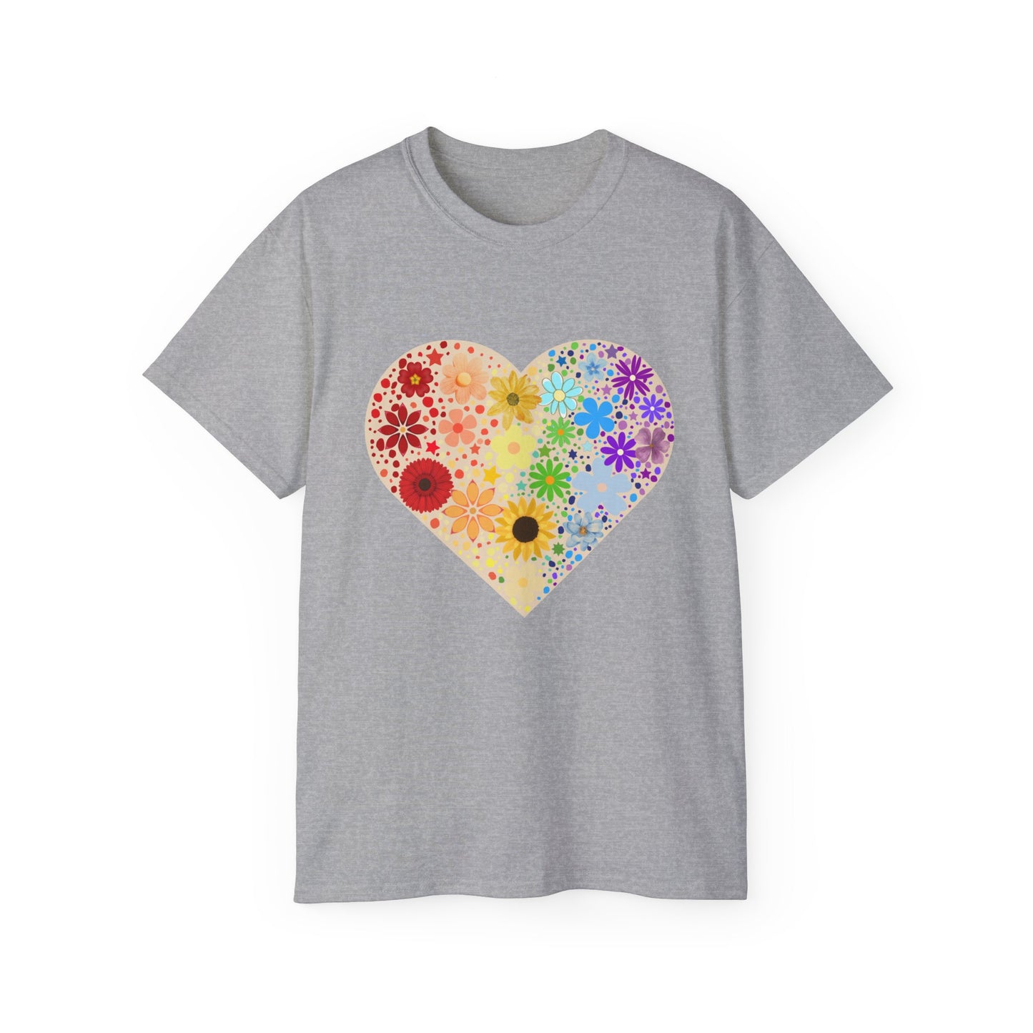 Flower Heart Unisex Ultra Cotton Tee