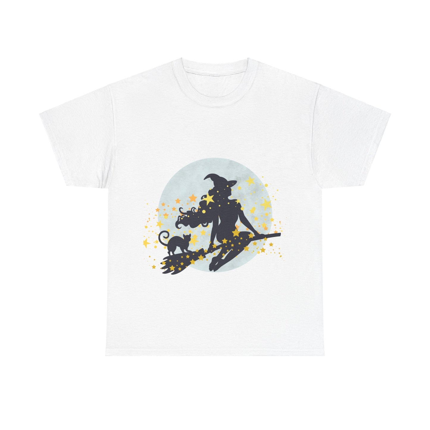 Flying Witch Unisex Heavy Cotton Tee