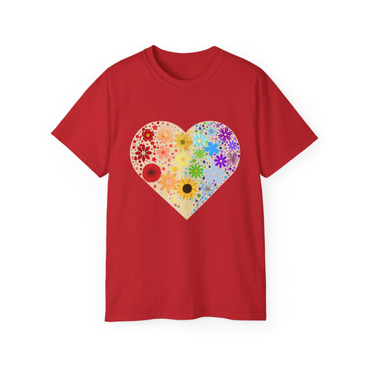 Flower Heart Unisex Ultra Cotton Tee