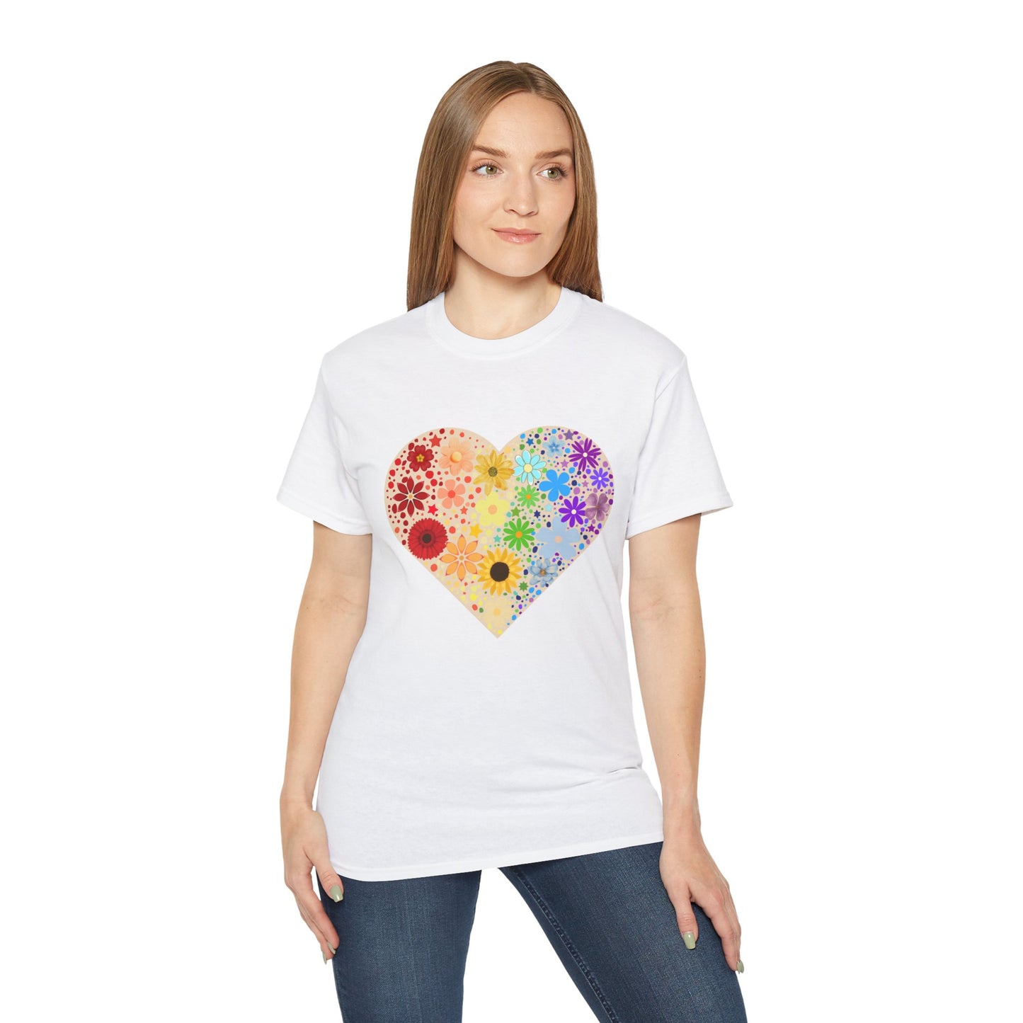 Flower Heart Unisex Ultra Cotton Tee