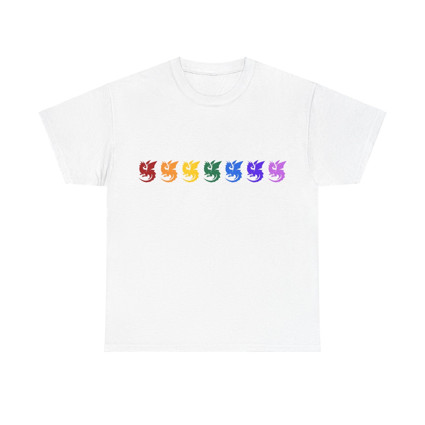 Rainbow Dragons Unisex Heavy Cotton Tee