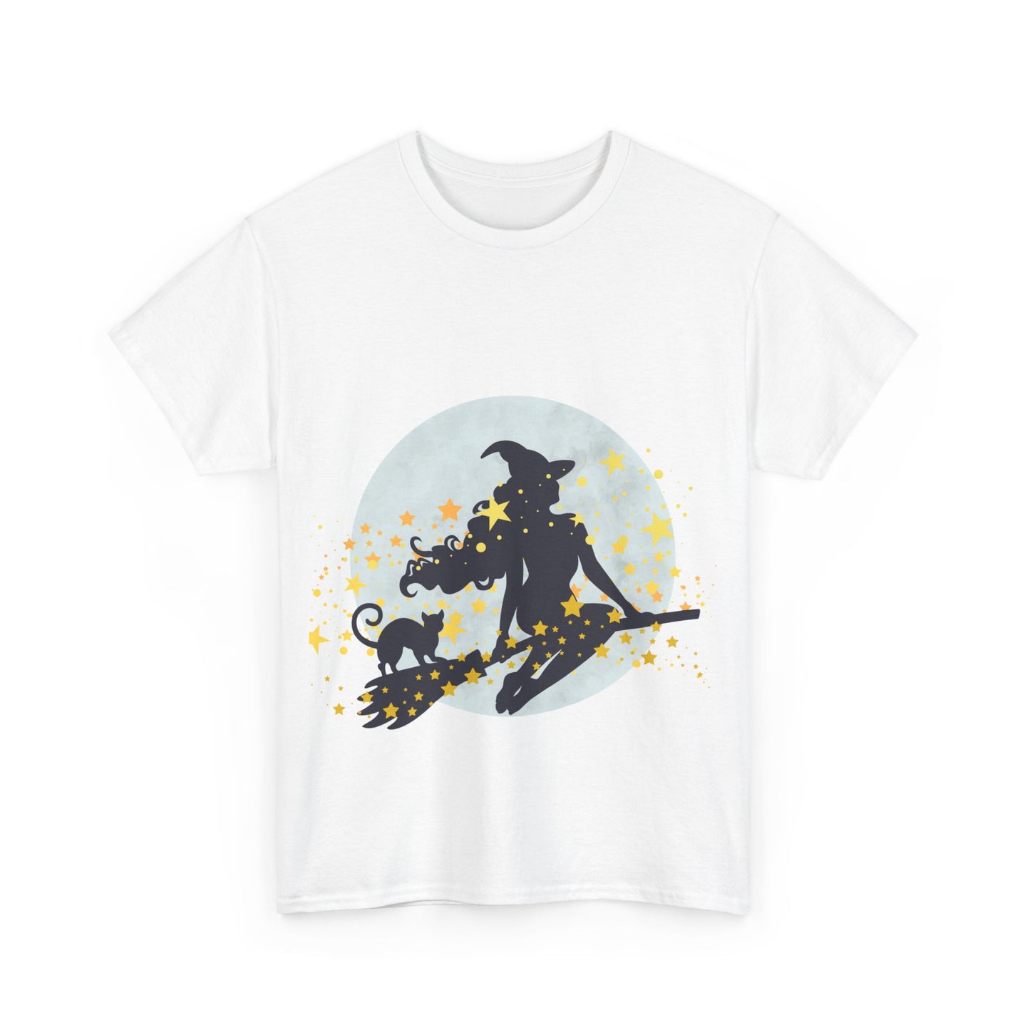 Flying Witch Unisex Heavy Cotton Tee