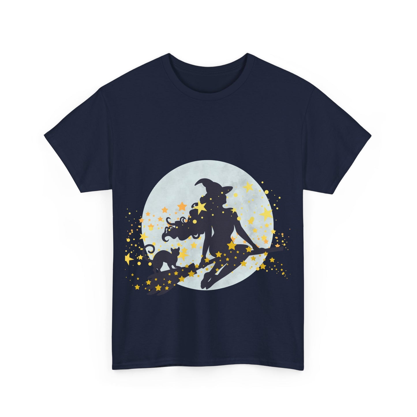 Flying Witch Unisex Heavy Cotton Tee