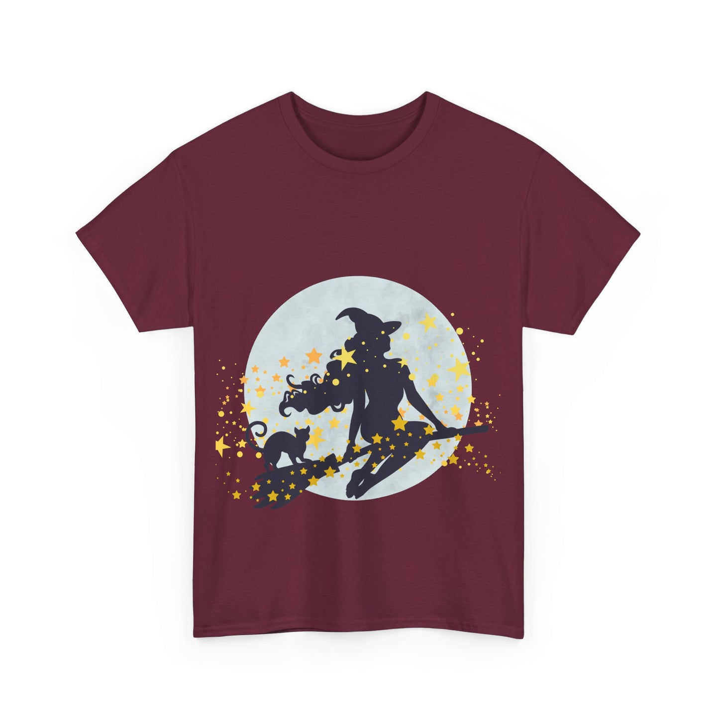 Flying Witch Unisex Heavy Cotton Tee