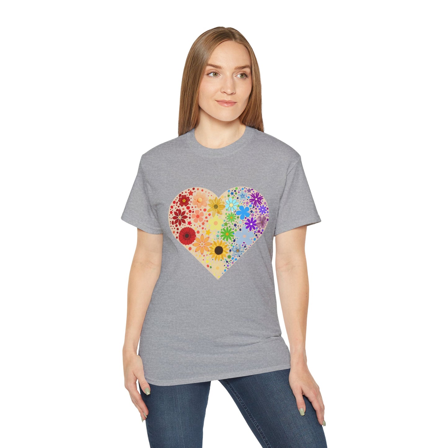 Flower Heart Unisex Ultra Cotton Tee