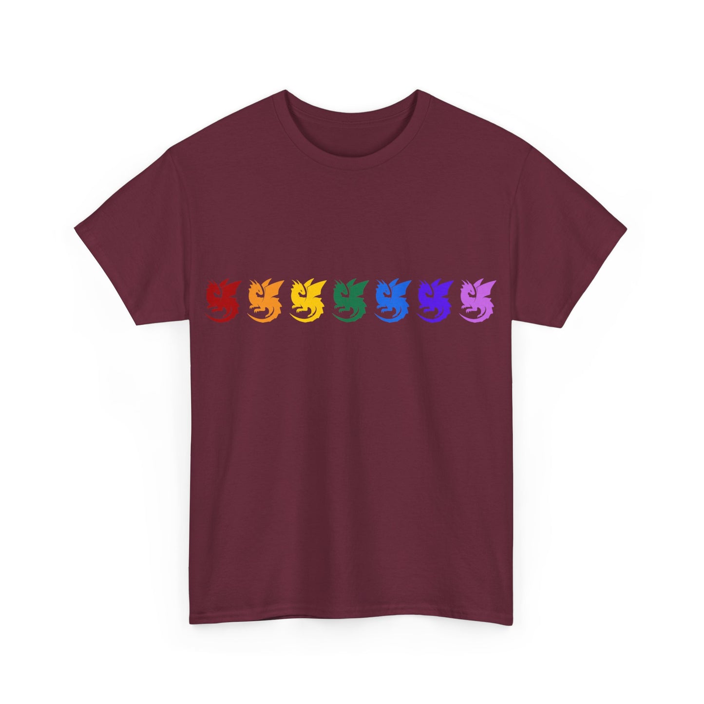 Rainbow Dragons Unisex Heavy Cotton Tee