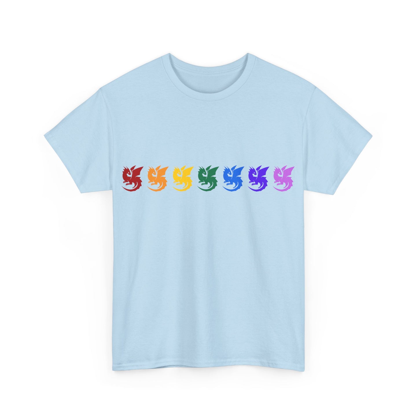 Rainbow Dragons Unisex Heavy Cotton Tee