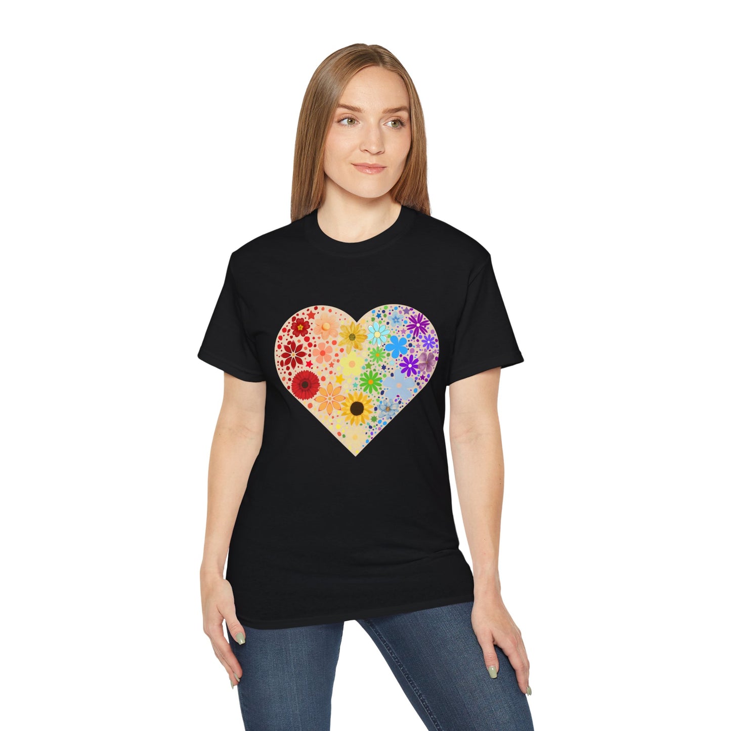 Flower Heart Unisex Ultra Cotton Tee