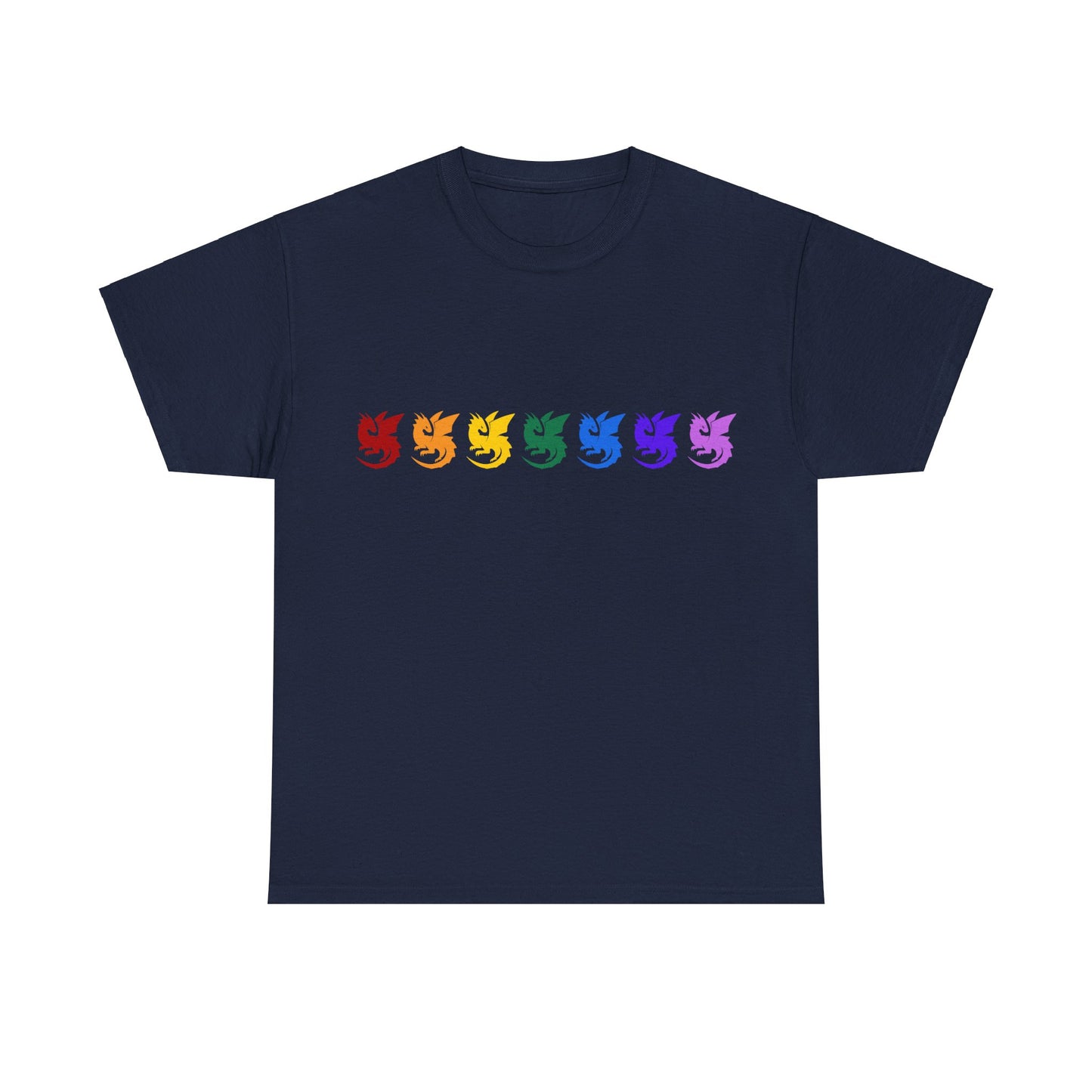 Rainbow Dragons Unisex Heavy Cotton Tee