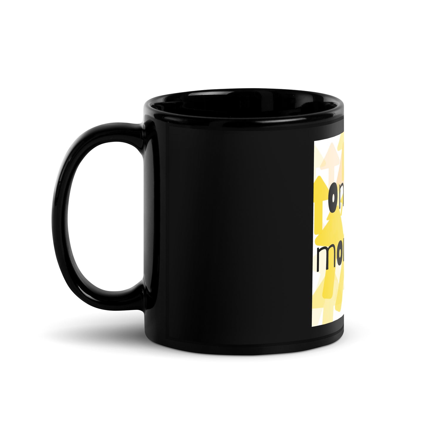 One more level Black Glossy Mug