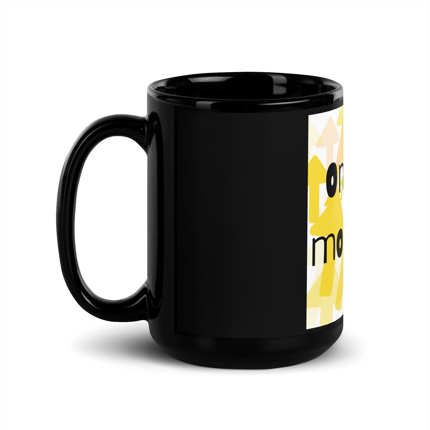 One more level Black Glossy Mug