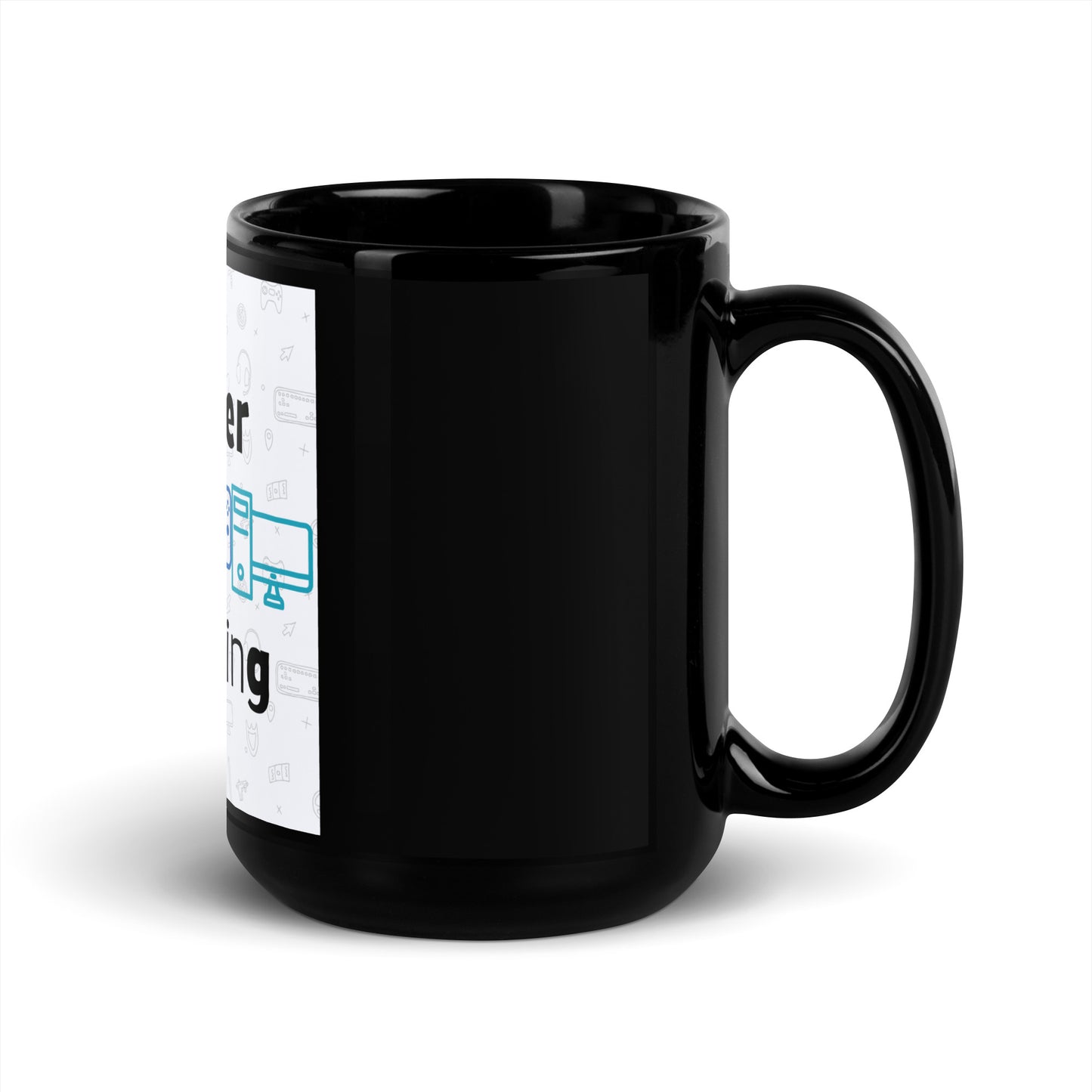 I'd rather be gaming Black Glossy Mug