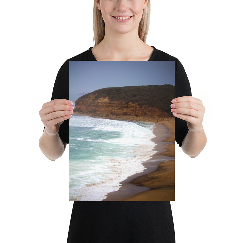 Black sand and Beach Poster