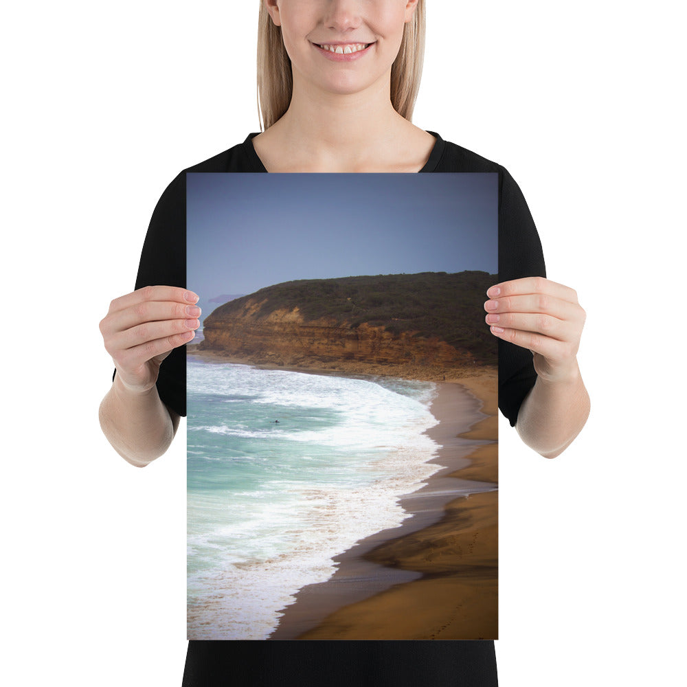 Black sand and Beach Poster