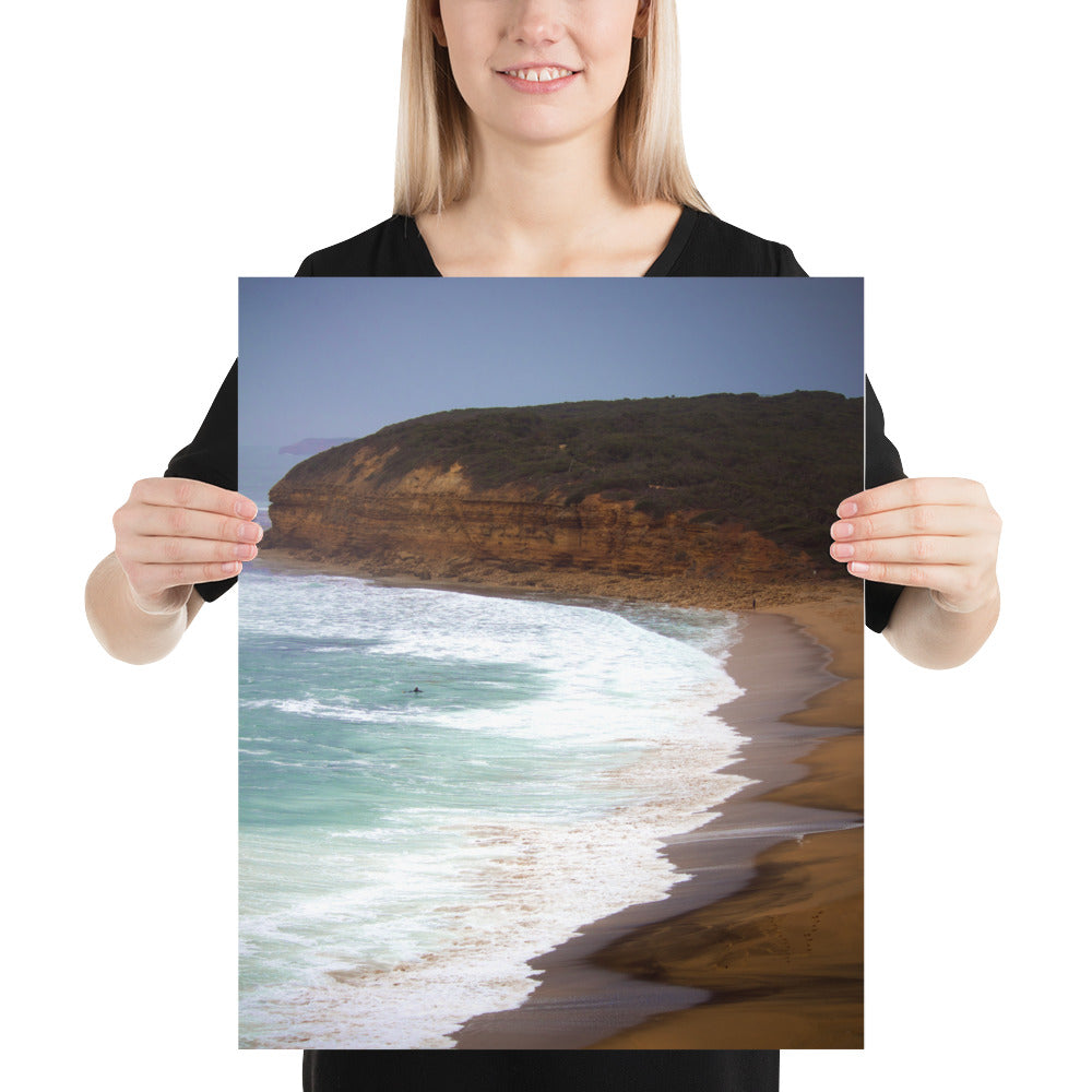 Black sand and Beach Poster