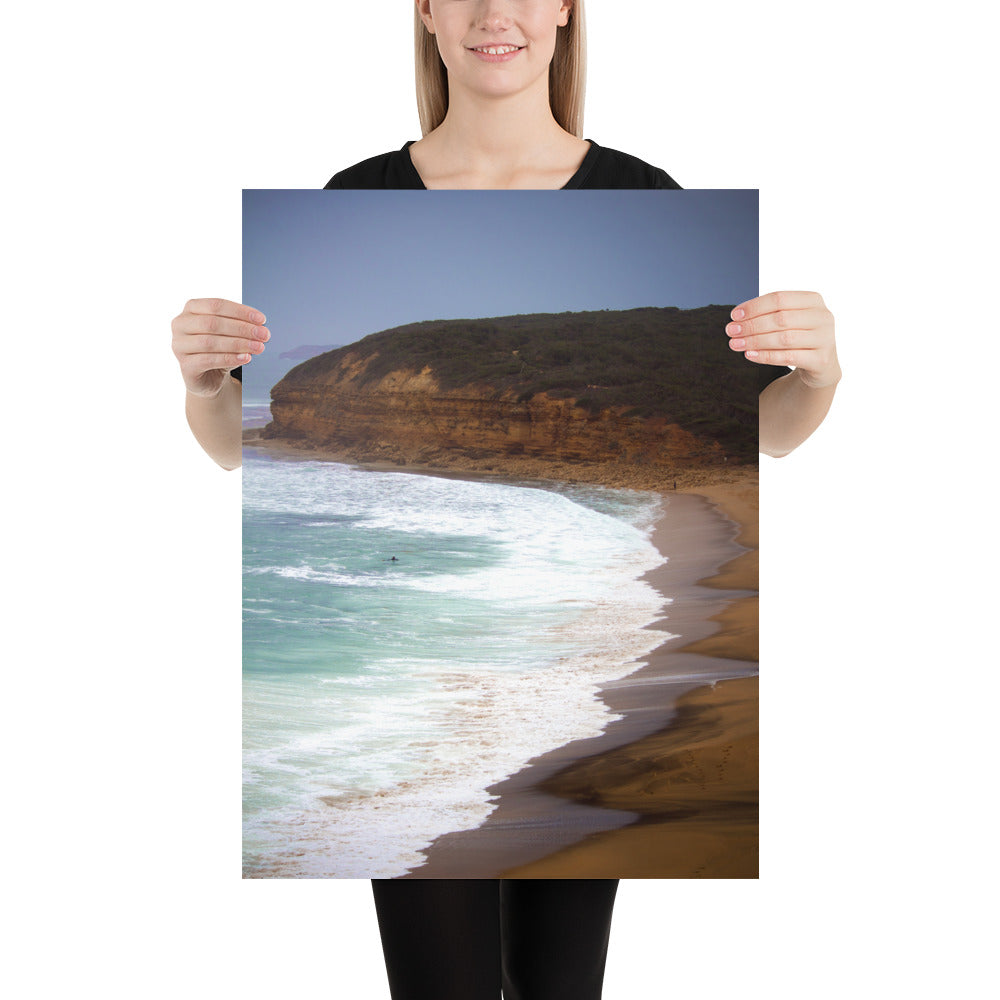 Black sand and Beach Poster