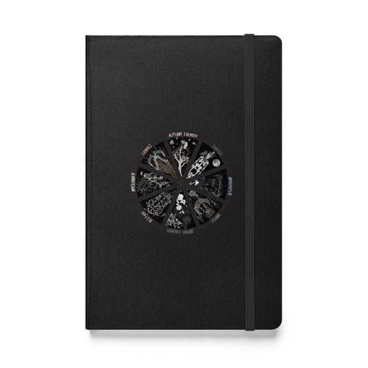 Macabre Wheel of the year Hardcover bound notebook