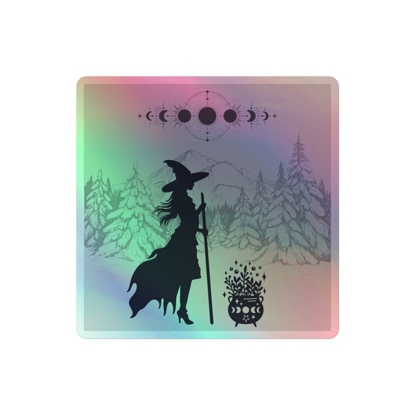 Mountain Witch Holographic sticker