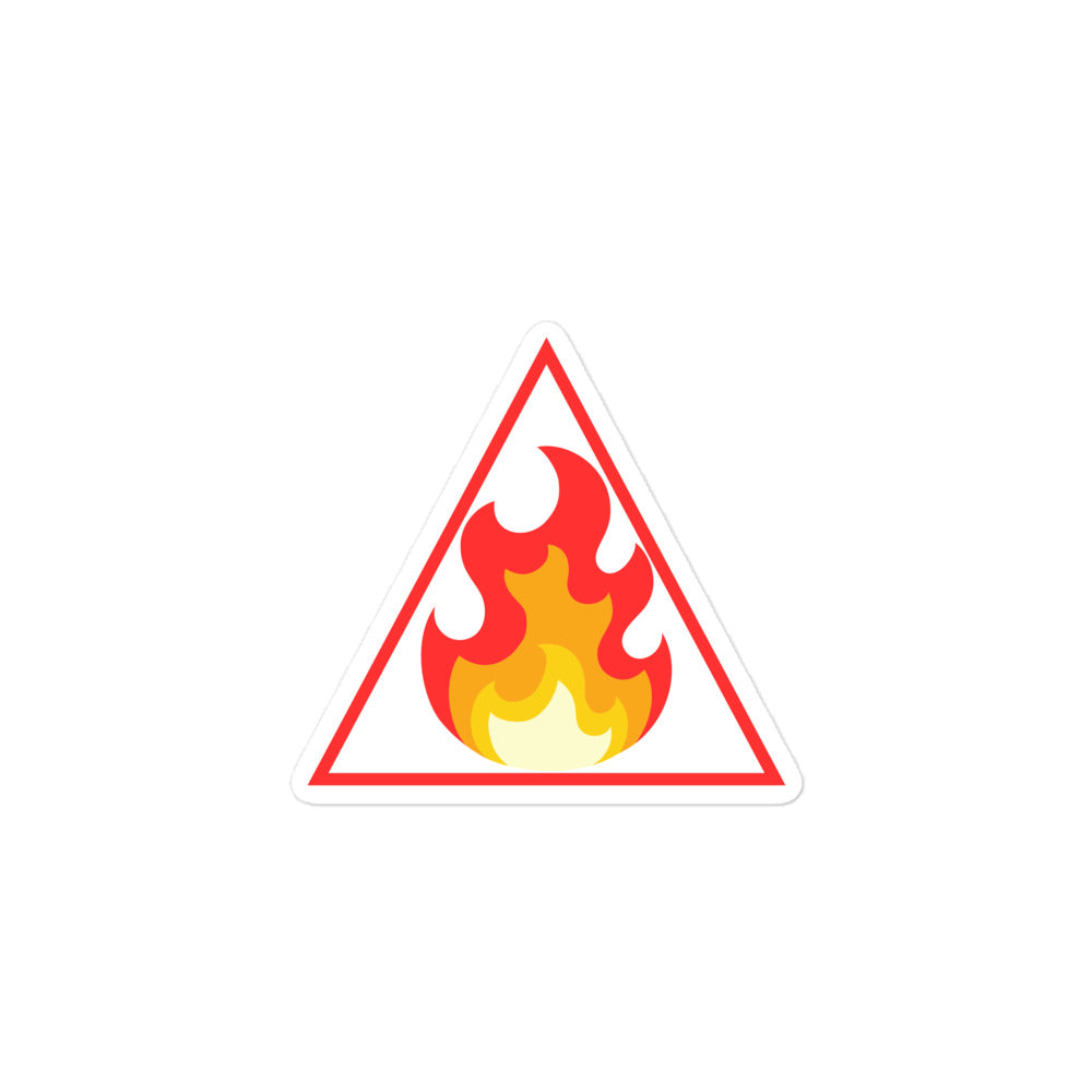 Fire elemental symbol sticker