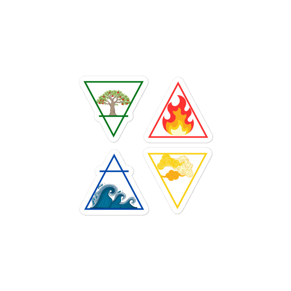 Elemental symbol set sticker