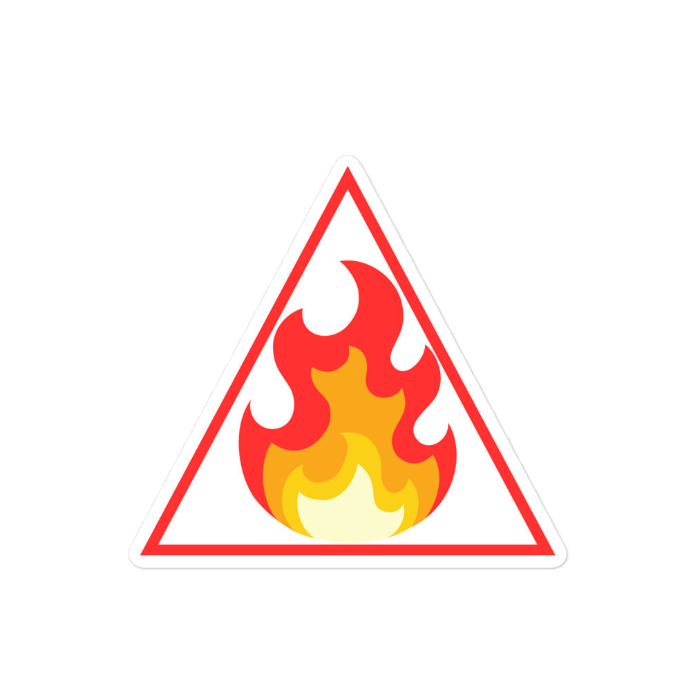 Fire elemental symbol sticker