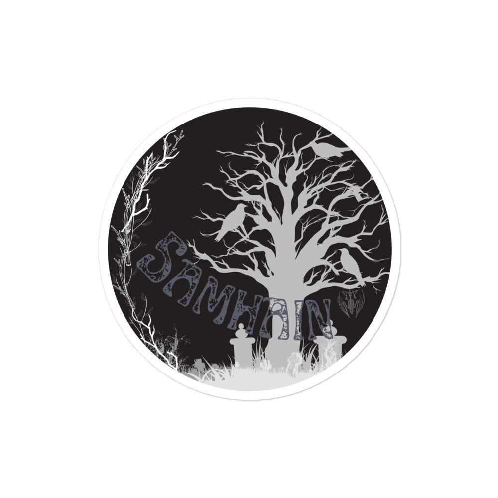 B&W Samhain Sabbat sticker