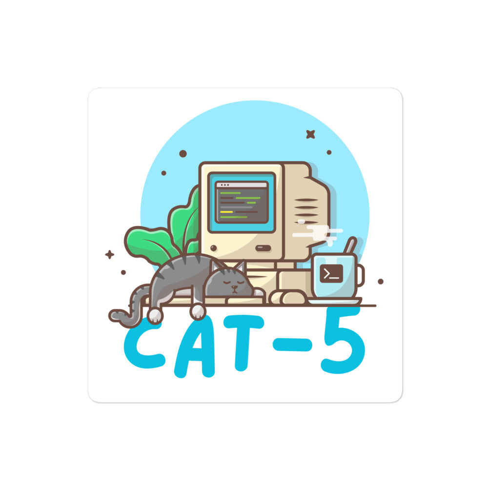 Cat-5 Nap sticker