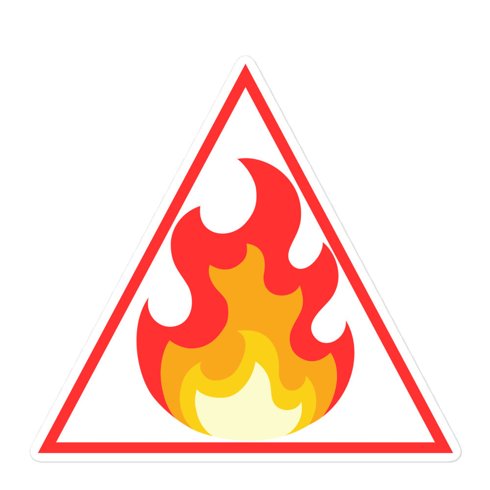 Fire elemental symbol sticker