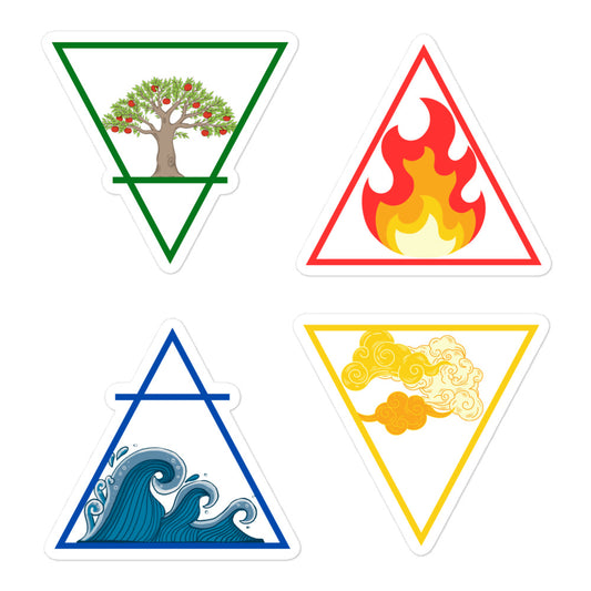 Elemental symbol set sticker