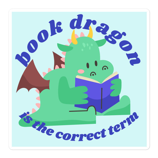 Book dragon sticker