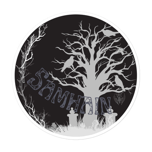 B&W Samhain Sabbat sticker