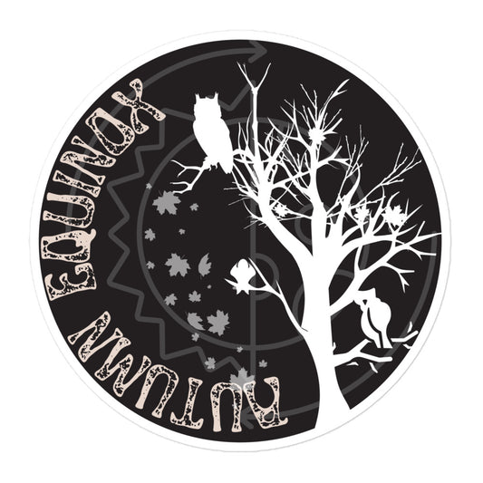 B&W Autumn Equinox Sabbat sticker