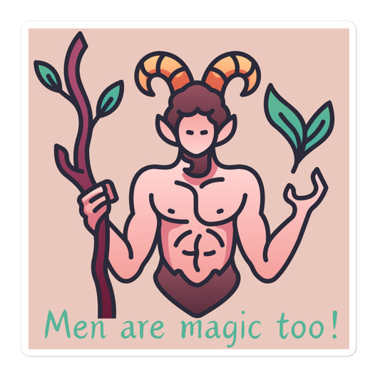 Men are magic too sticker