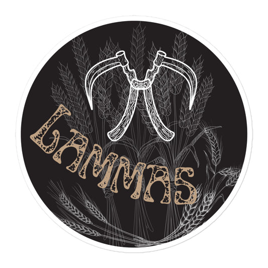 B&W Lammas Sabbat sticker