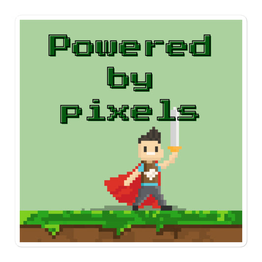 Powered by Pixels sticker